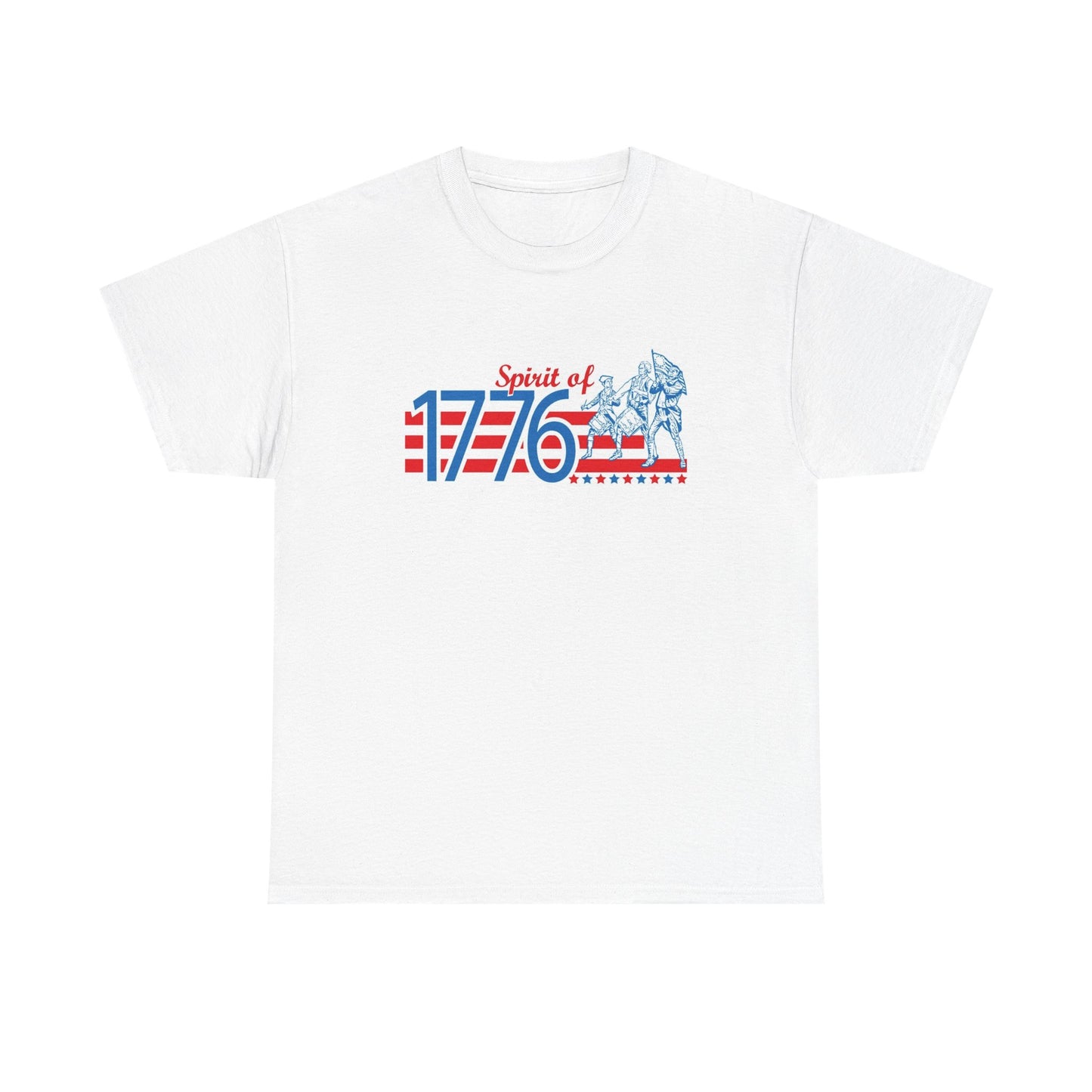 Spirit Of 1776 USA Graphic T Shirt Men's Heavy Cotton Tee - Quality - Modern True to Size