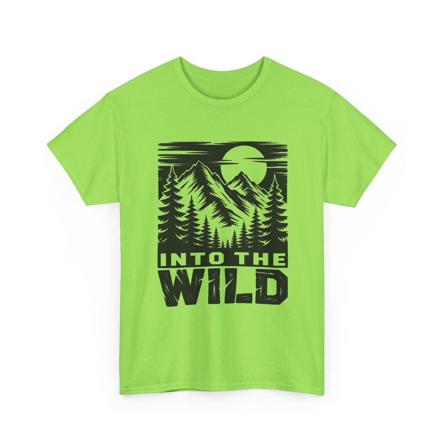 Into The Wild Outdoors Camping Graphic T Shirt Regular Men's Heavy Cotton Tee