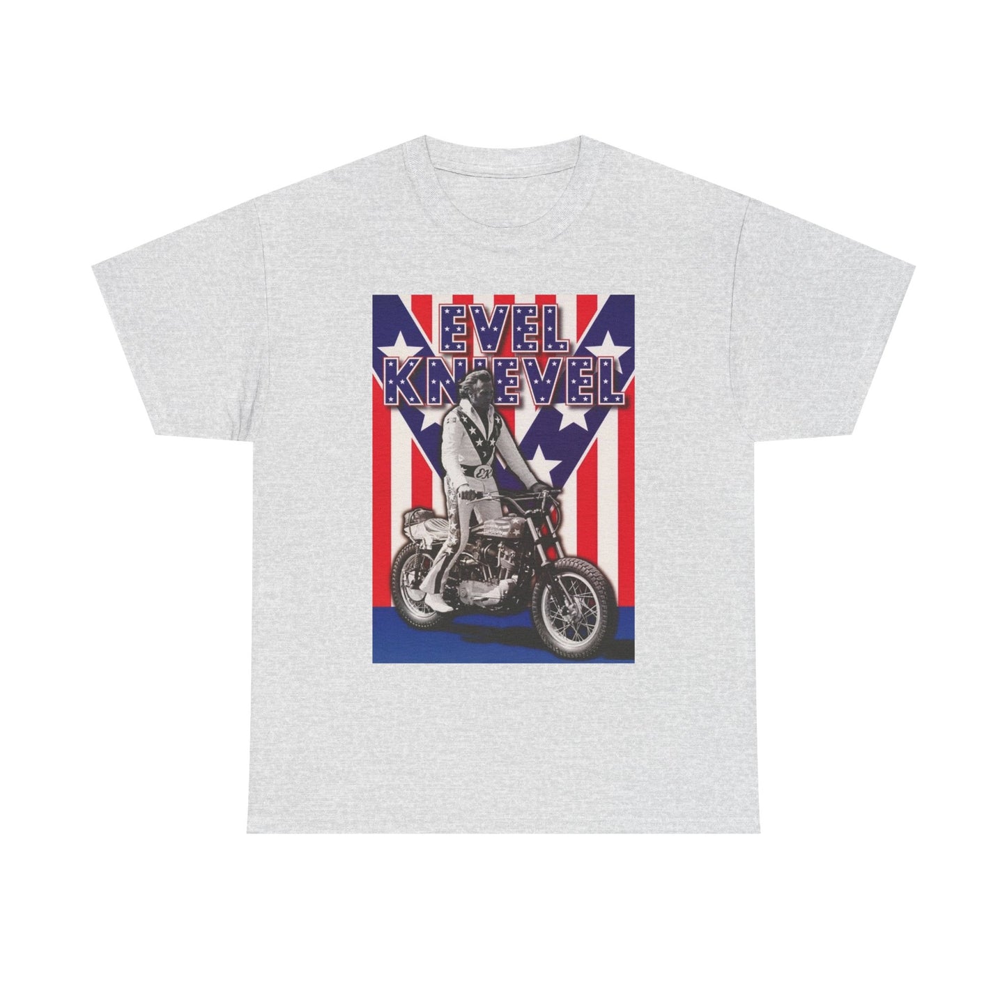 Evel Knievel Motorcycles Graphic T Shirt S-5XL Unisex Heavy Cotton Tee