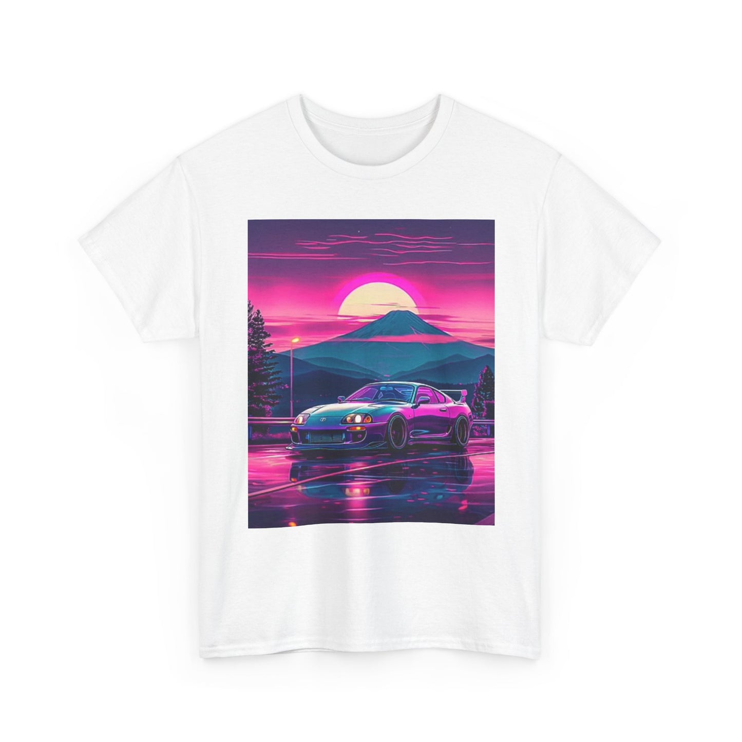 Supra Graphic T Shirt Retro Tokyo Japan Mountains JDM Unisex Heavy Cotton Tee
