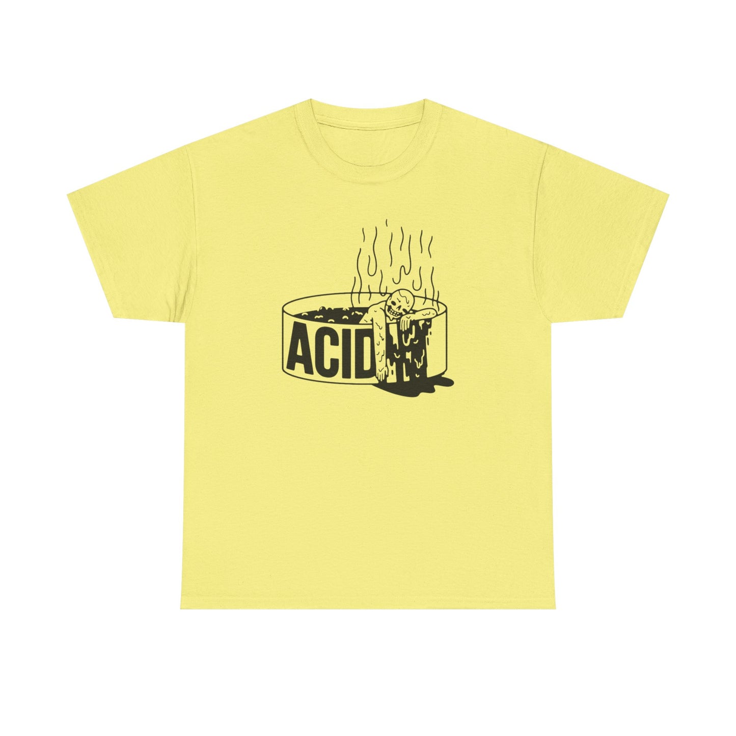 Acid Bath Funny Trippy Vibes Graphic T-Shirt Unisex Heavy Cotton Tee