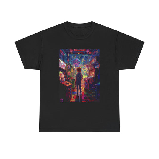 Retro Arcade Graphic Tshirt Nostalgia Gaming 90s Kids Unisex Heavy Cotton Tee