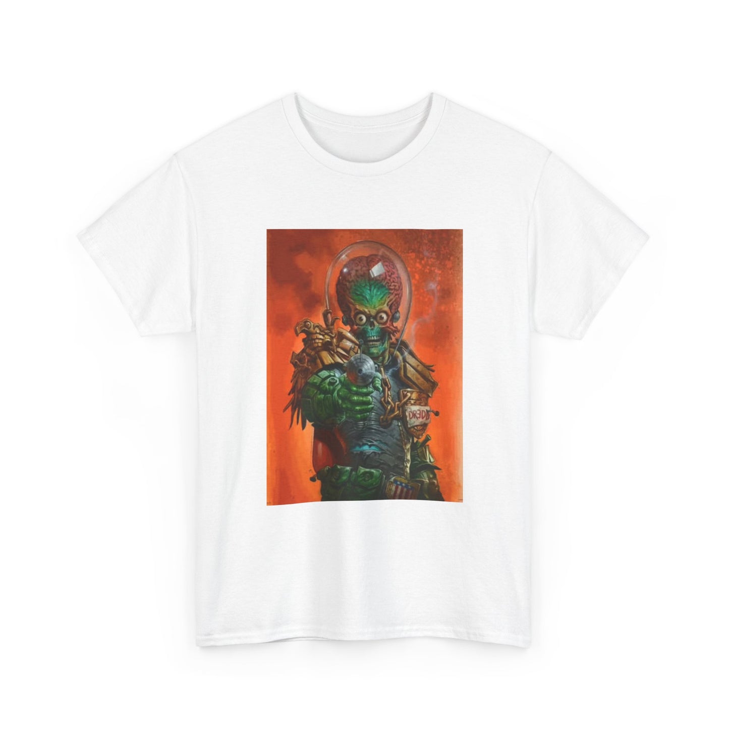 Mars Attacks Movie Poster Tv Shirt Funny Aliens Unisex Heavy Cotton Tee