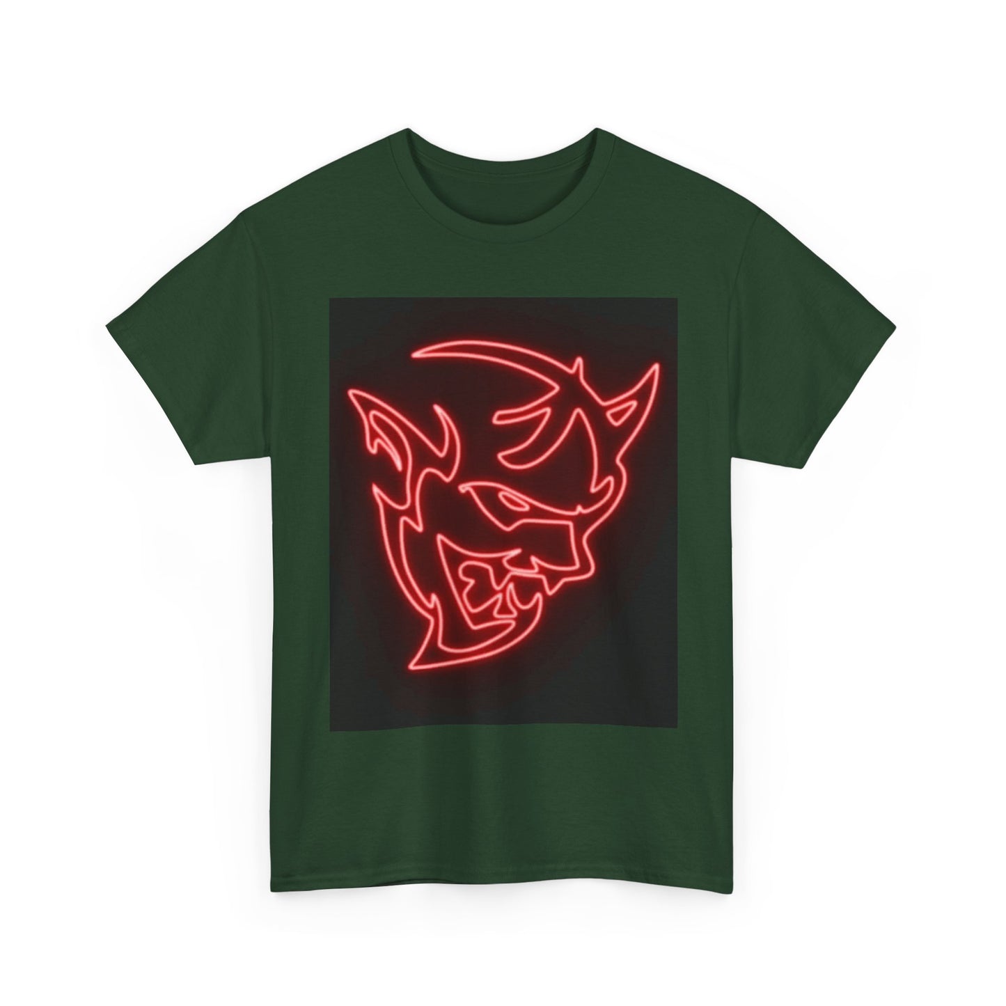 Dodge Demon Tshirt Hellcat Charger Logo Challenger Mopar Unisex Heavy Cotton Tee
