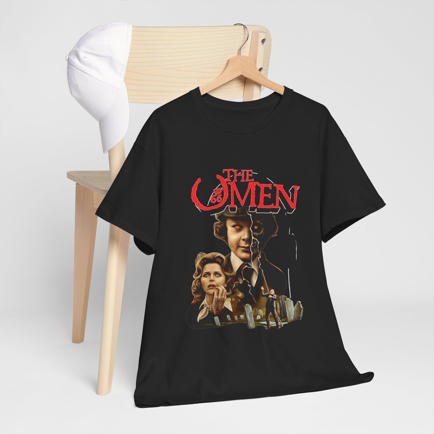 The Omen Retro Horror Graphic T Shirt NEW ADULT Vintage