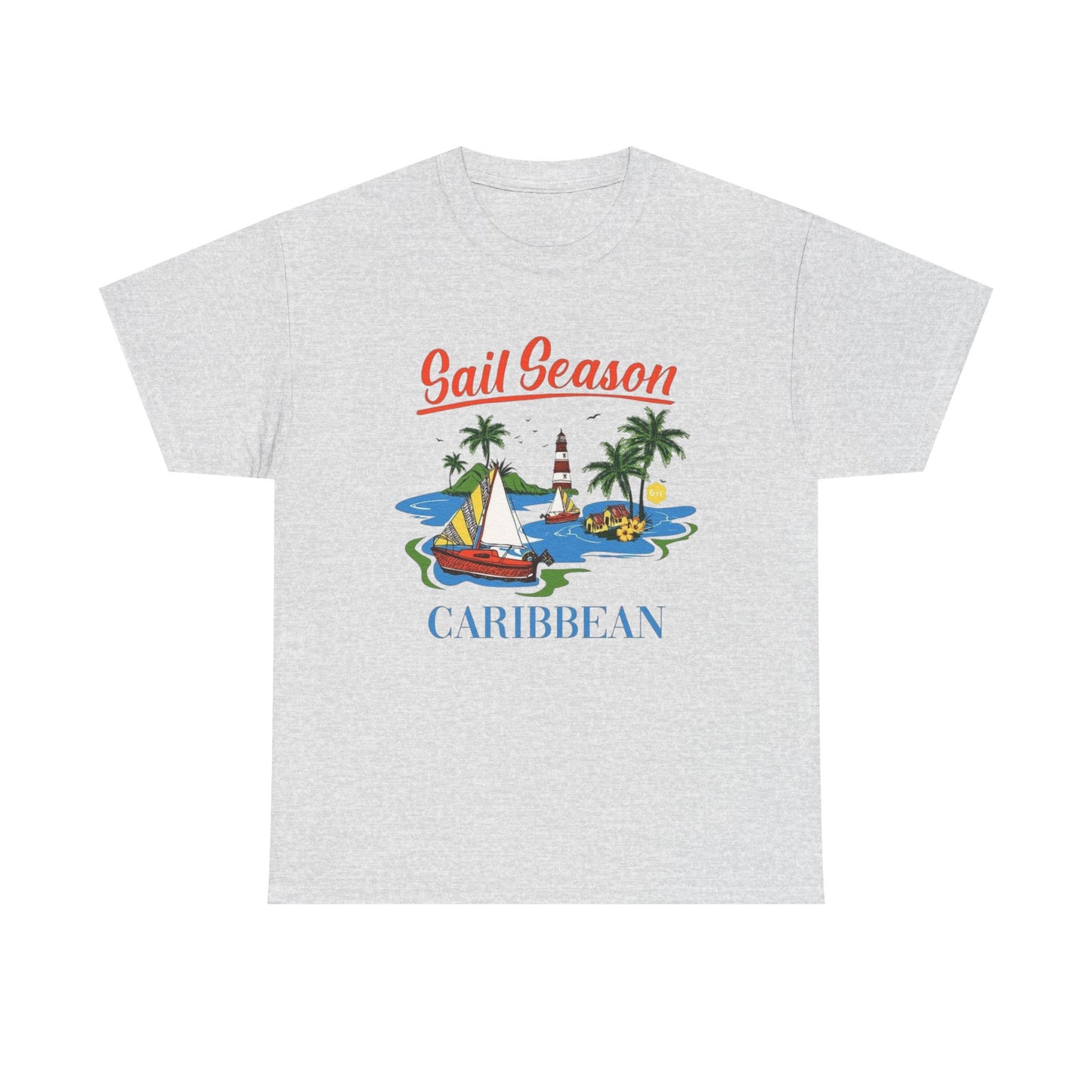 Sail Season Carribean Graphic T Shirt S-5XL NEW Unisex Heavy Cotton Tee