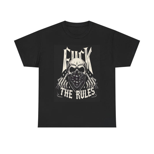 F The Rules Shirt Retro Unisex Mens Womens Heavy Cotton Tee New