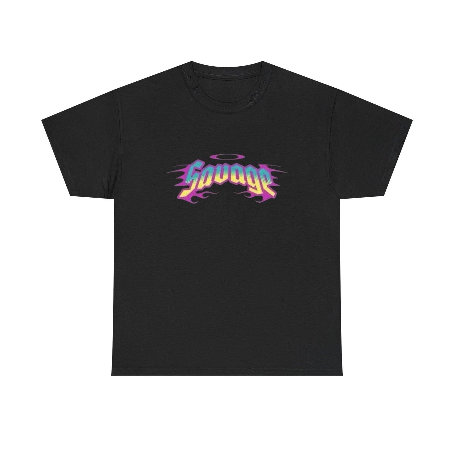 Savage Vintage Logo Graphic T-Shirt Unisex Comfy Heavy Cotton Tee