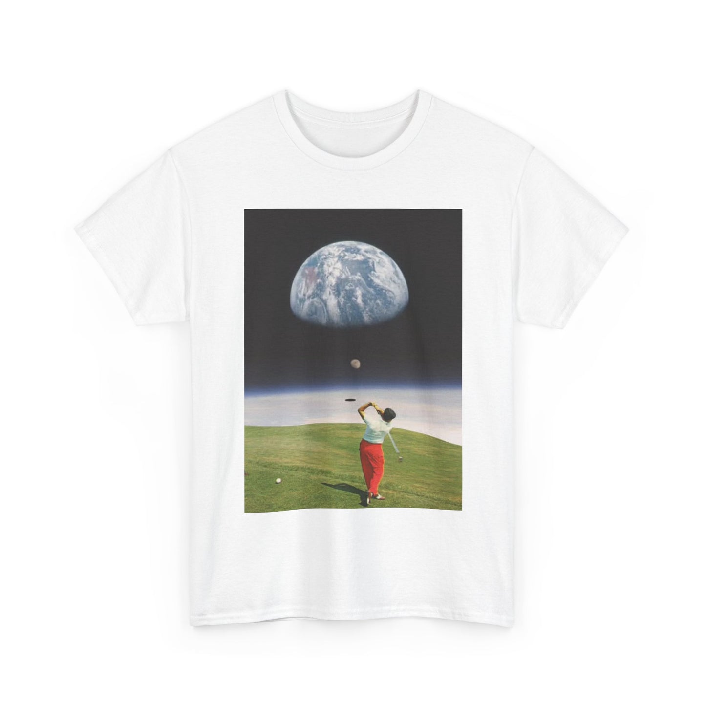 Golfing On The Moon Tshirt Outdoors Happy Gilmore Unisex Heavy Cotton Tee