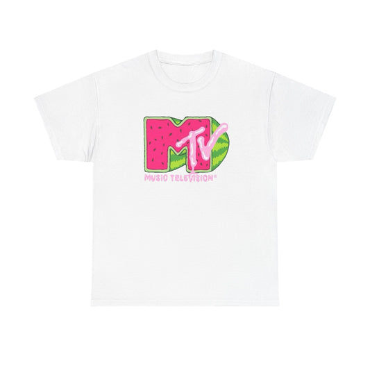 MTV Vintage Watermelon Spring Break Graphic T-Shirt Unisex Heavy Cotton Tee