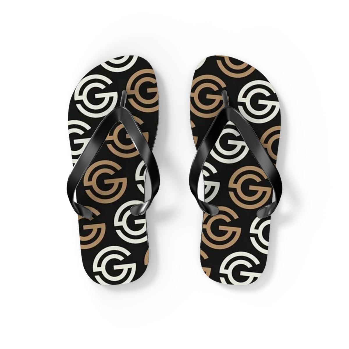 Tan And White Flip Flops, Sandals Slides, Summer Footwear, Brand New