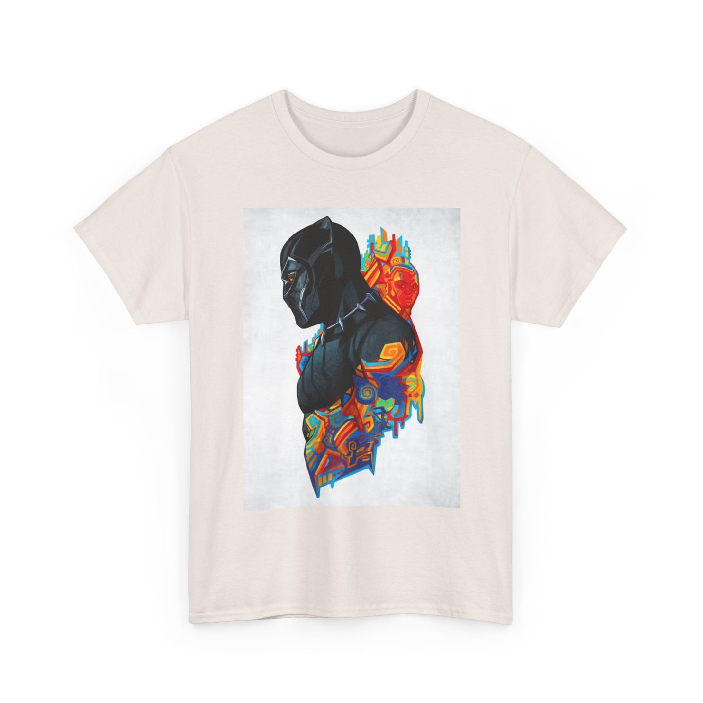 Black Panther Shirt Movie Poster Retro Colorful Painting Unisex Heavy Cotton Tee