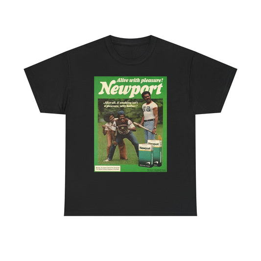 Newport T-shirt vintage cigarette menthol graphic Unisex Heavy Cotton Tee