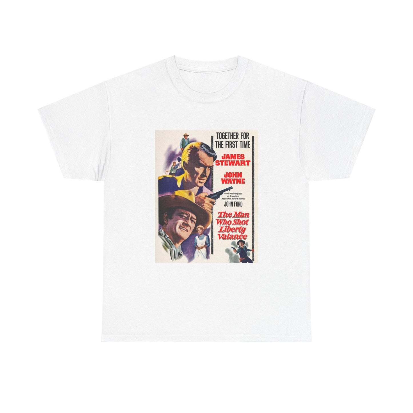 The Man Who Shot Liberty Valance Tshirt Vintage Poster Unisex Heavy Cotton Tee 3