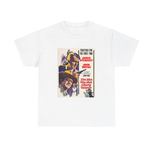 The Man Who Shot Liberty Valance Tshirt Vintage Poster Unisex Heavy Cotton Tee 3