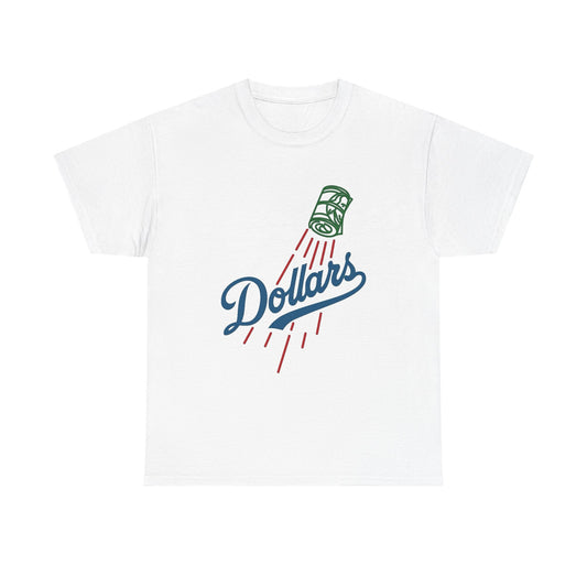 Dollars Baseball LA Cali Graphic T Shirt NEW Vintage Unisex Heavy Cotton Tee