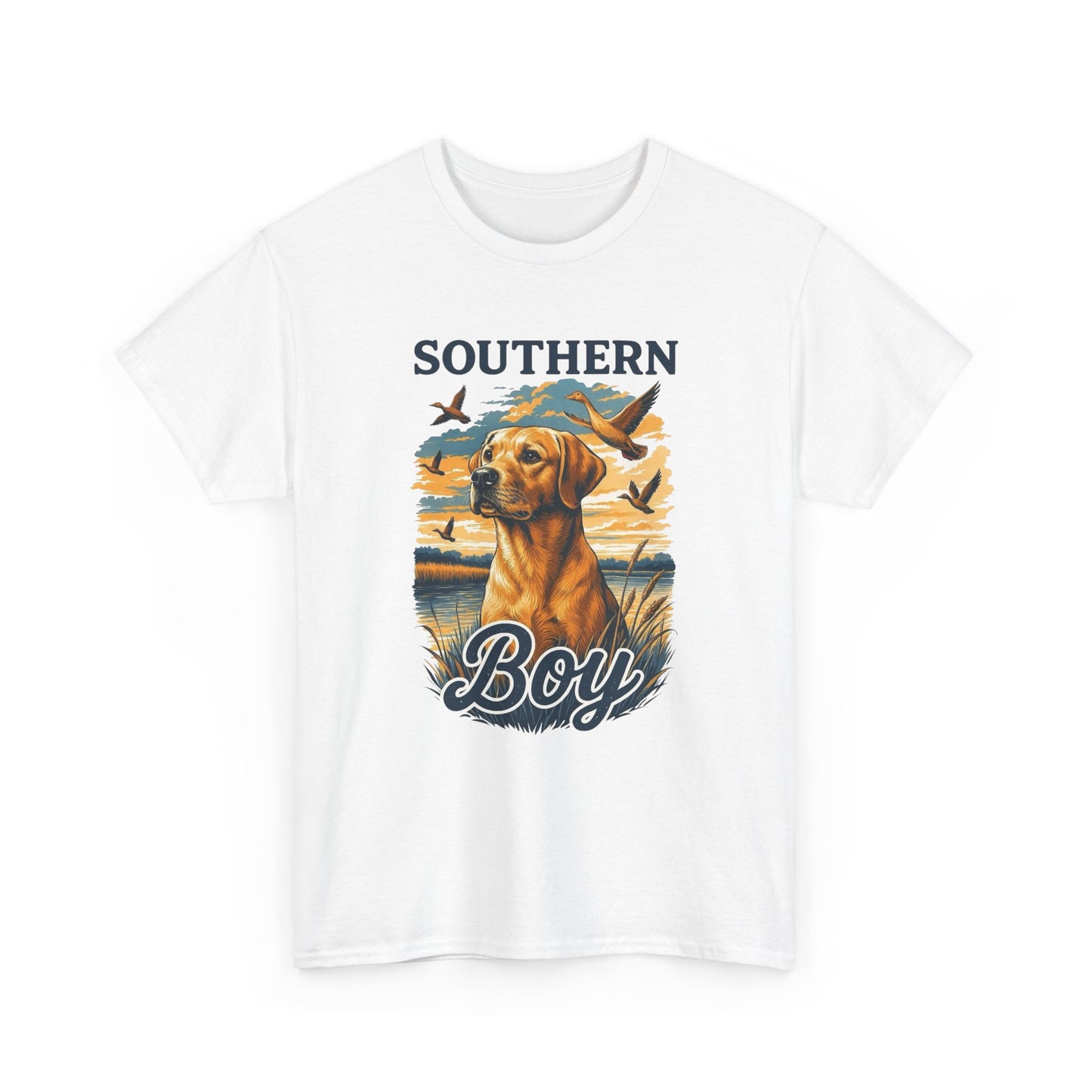Southern Boy Hunting Graphic T Shirt Unisex Heavy Cotton Tee