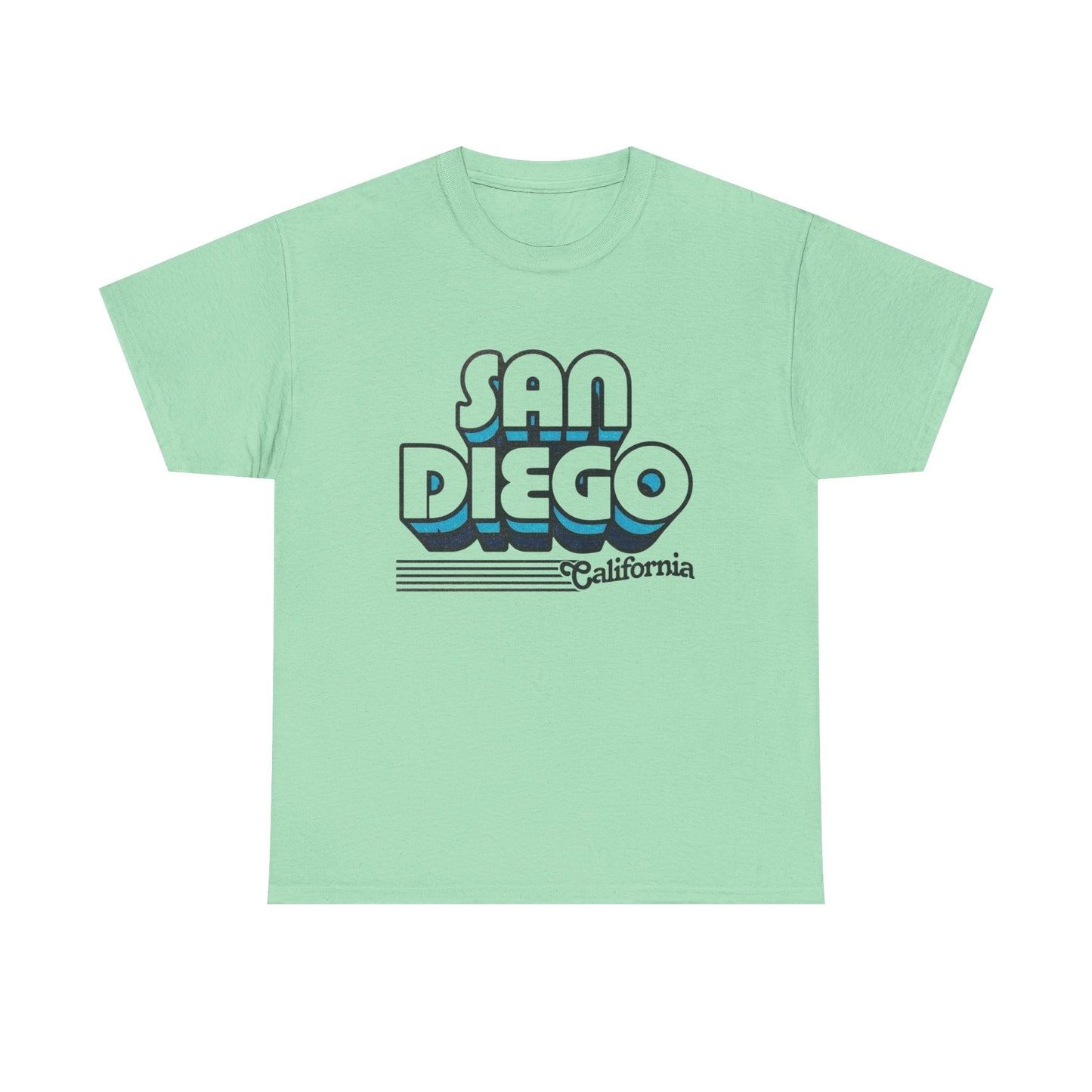 San Diego California Retro Graphic T Shirt NEW Unisex Heavy Cotton Tee