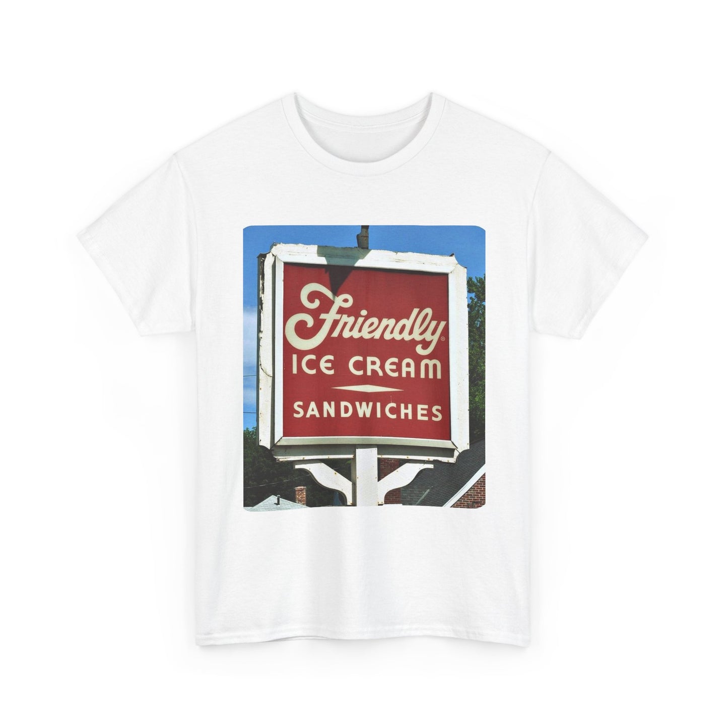 Friendly's Ice Cream Tshirt Vintage Logo New England Retro Unisex Heavy Cotton 9