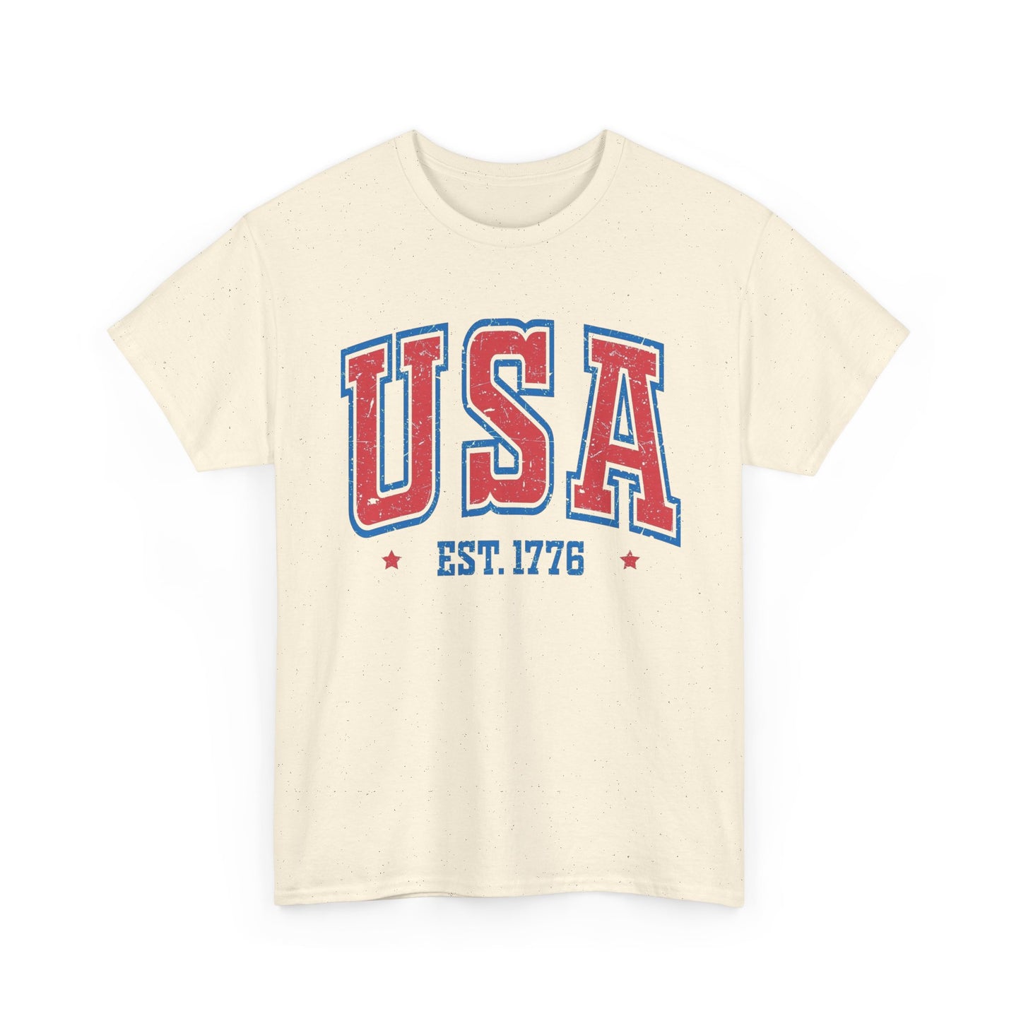 USA 1776 American Flag Graphic T Shirt NEW GIFT Unisex Heavy Cotton Tee Retro