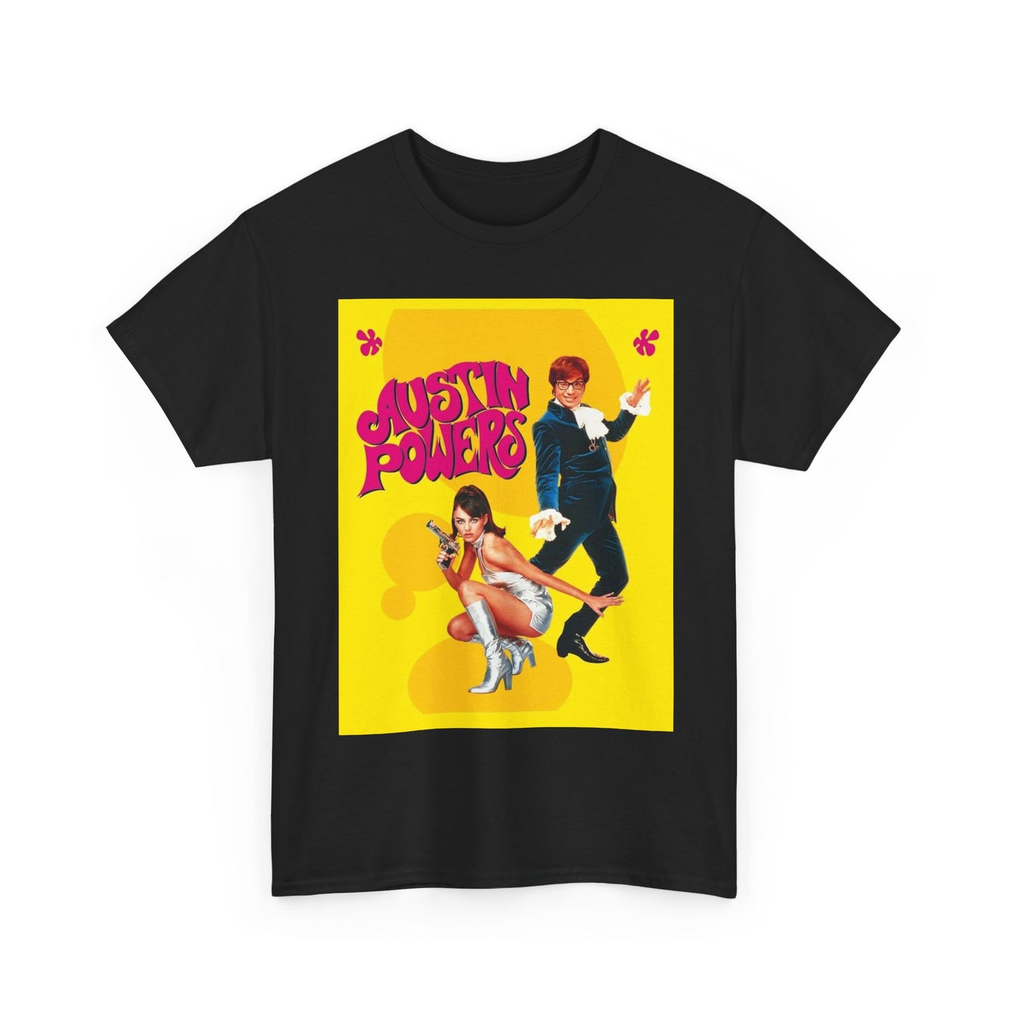 Austin Powers Movie Poster Funny Shirt Retro Unisex Heavy Cotton Tee