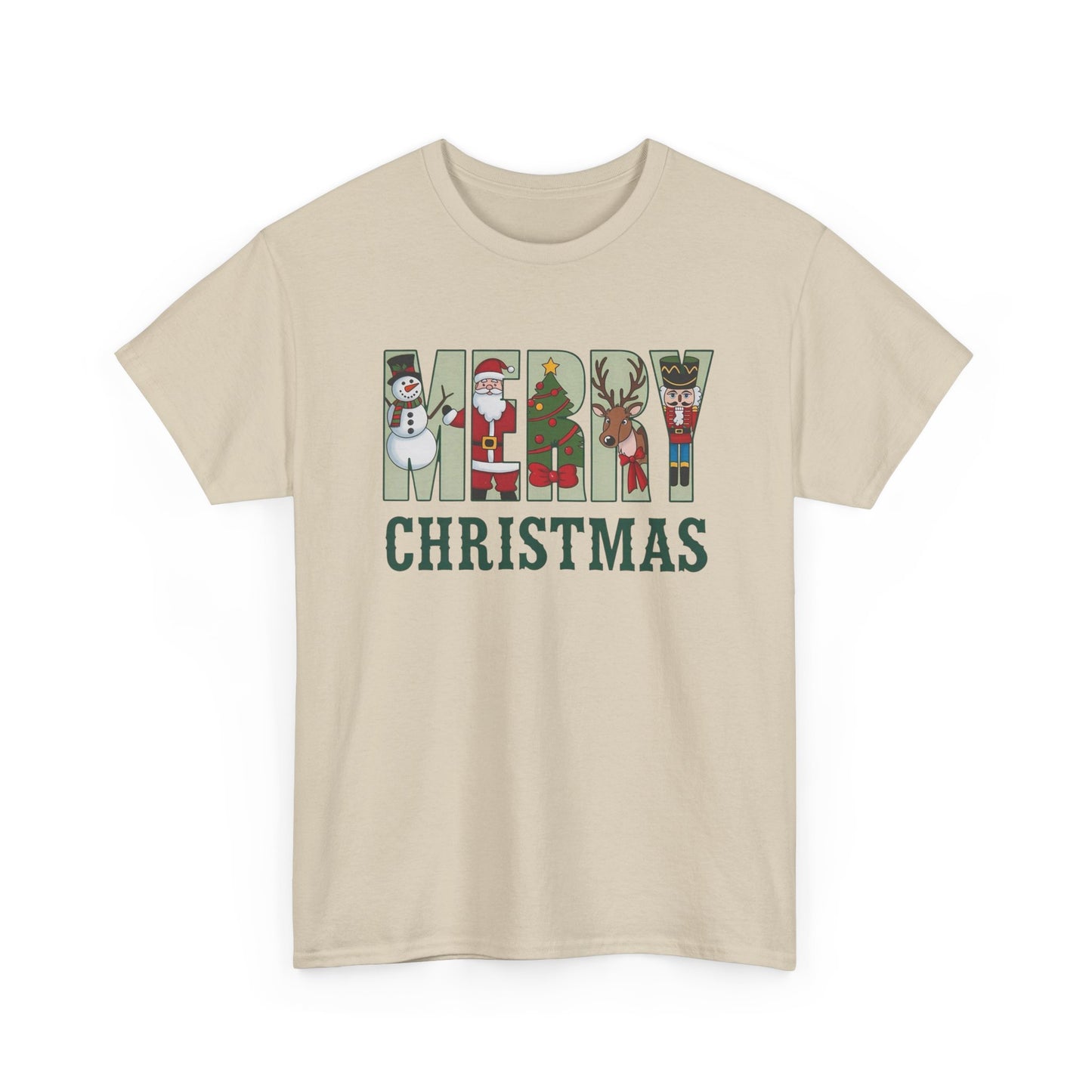 Merry Christmas Happy Holidays Graphic T Shirt NEW Unisex Heavy Cotton Tee