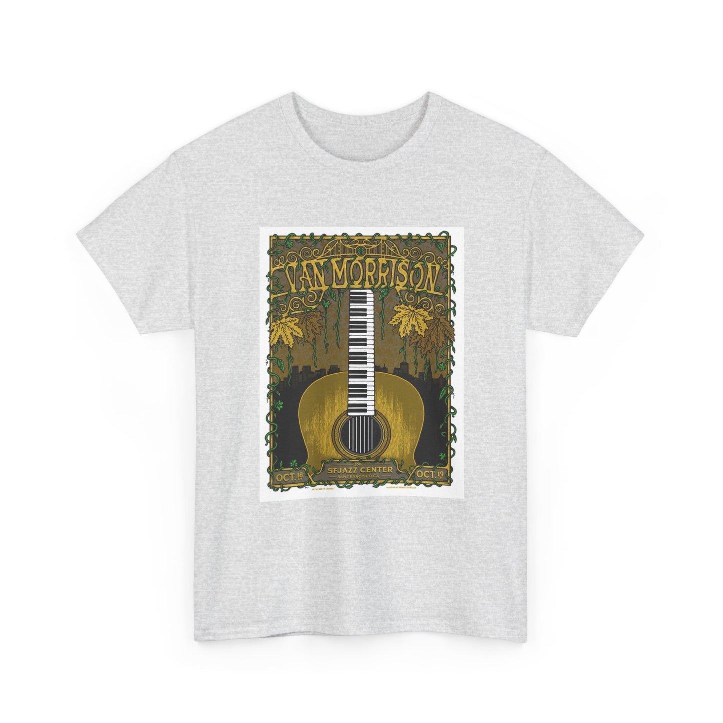Van Morrison Tshirt Classic Rock Merch Graphic Retro Unisex Heavy Cotton Tee