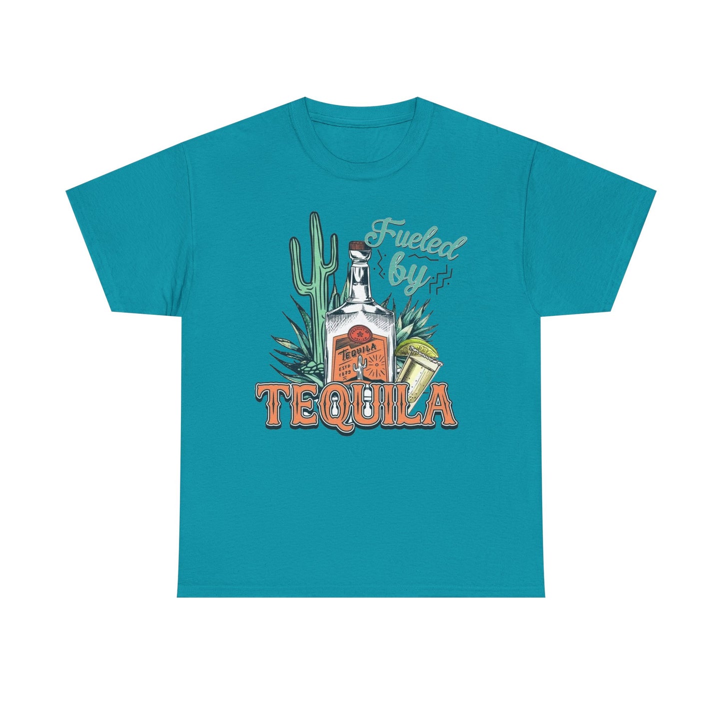 Fueled By Tequila Graphic T Shirt NEW Unisex Heavy Cotton Tee