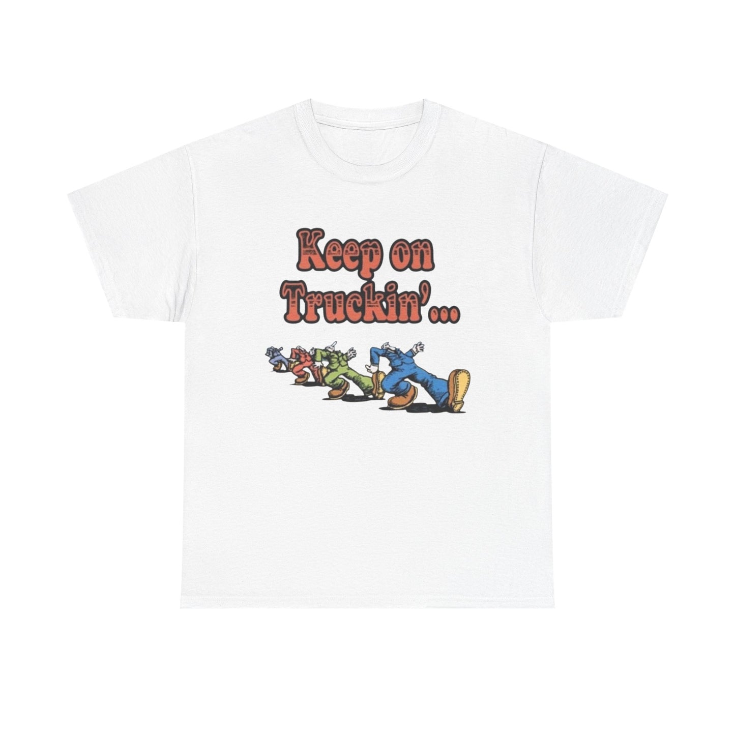 Keep On Truckin Vintage Graphic T-Shirt Unisex Heavy Cotton Tee