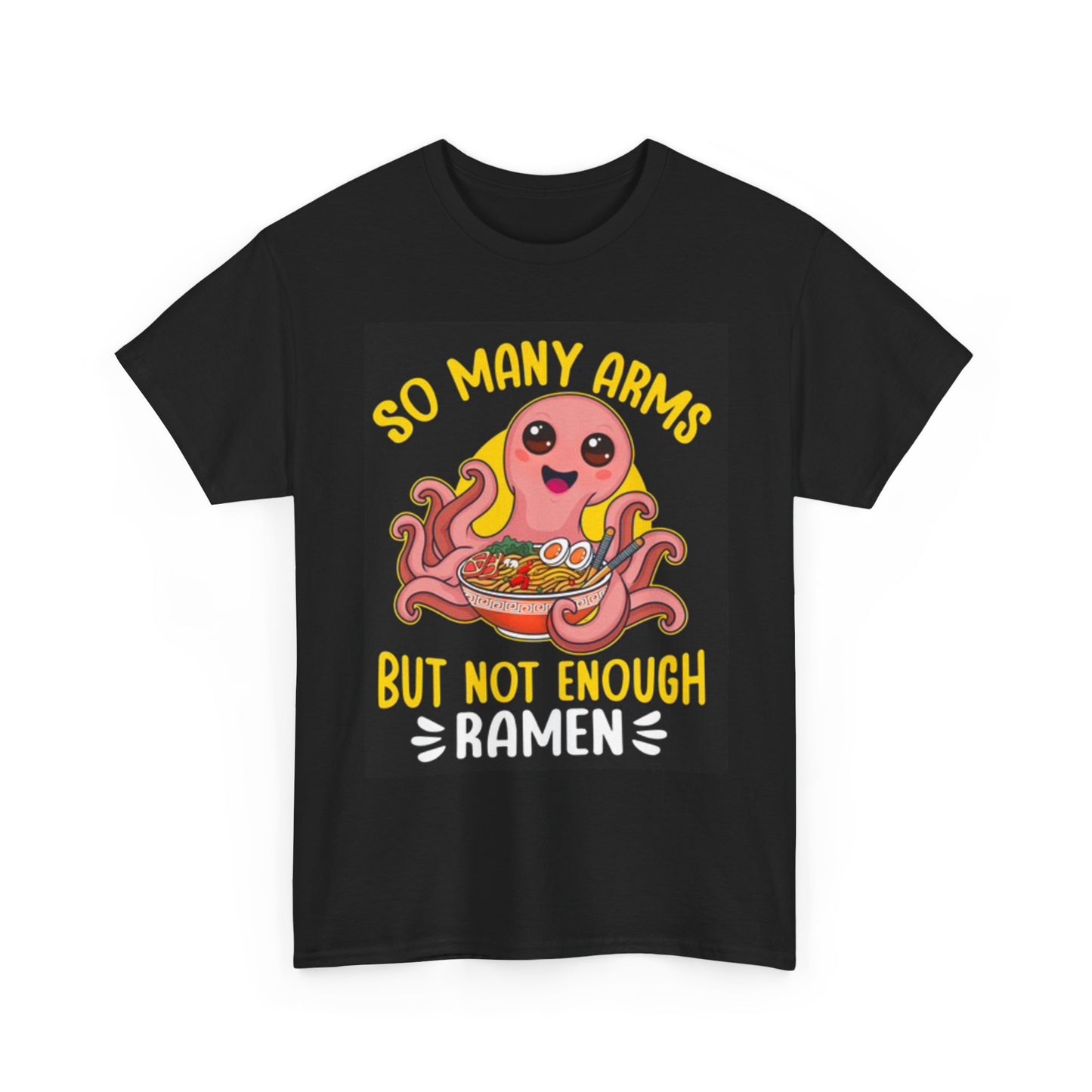 Funny Cute Ramen Graphic T Shirt Unisex Heavy Cotton Tee