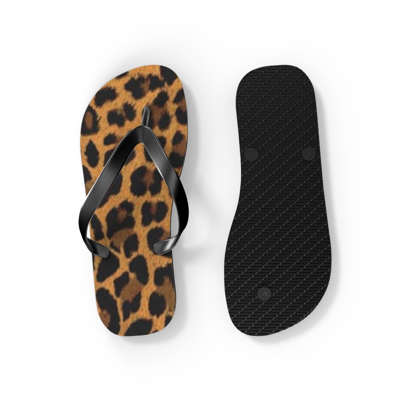 Cheetah Print Beach Sandals, Slides for Summer, Flip Flops, Water Resistant