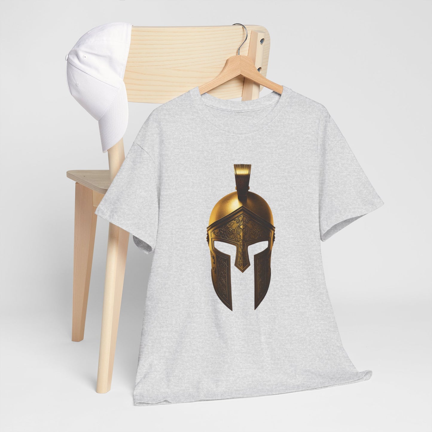 Spartan Warrior Helmet Graphic T Shirt Unisex Heavy Cotton Tee