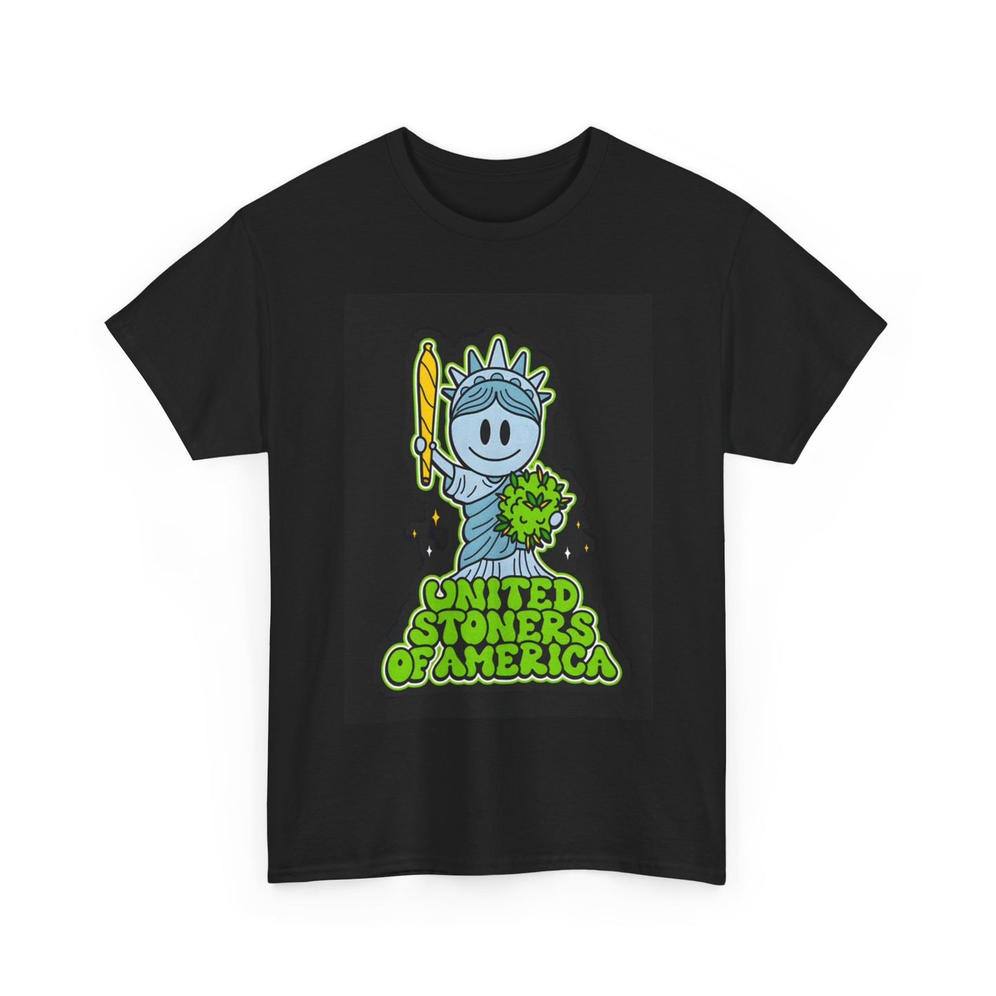 United Stoners Of America Tshirt Funny Cartoon Graphic Unisex Heavy Cotton Tee