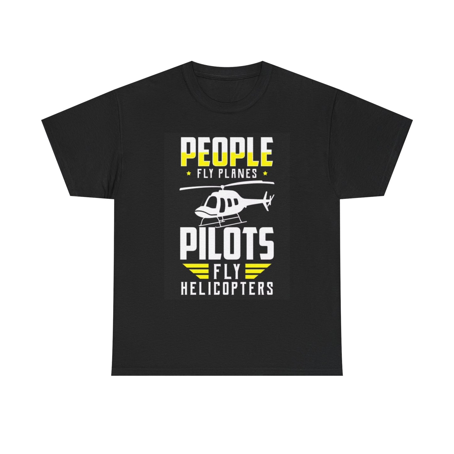 Funny Pilot Graphic T Shirt Helicopter Plane Unisex Heavy Cotton Tee Flight