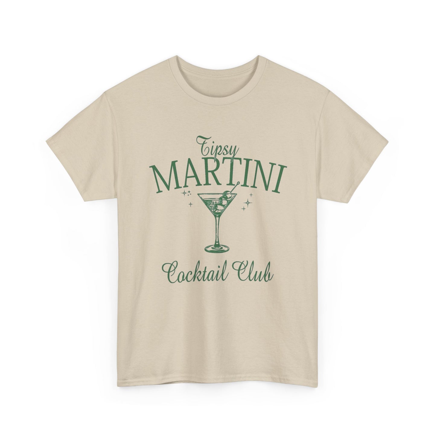 Tipsy Martini Club Graphic T Shirt NEW Unisex Heavy Cotton Tee