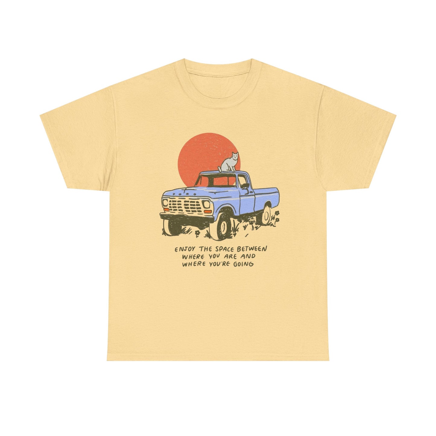 Enjoy The Space Between Graphic T Shirt Unisex Heavy Cotton Tee Gift Vintage