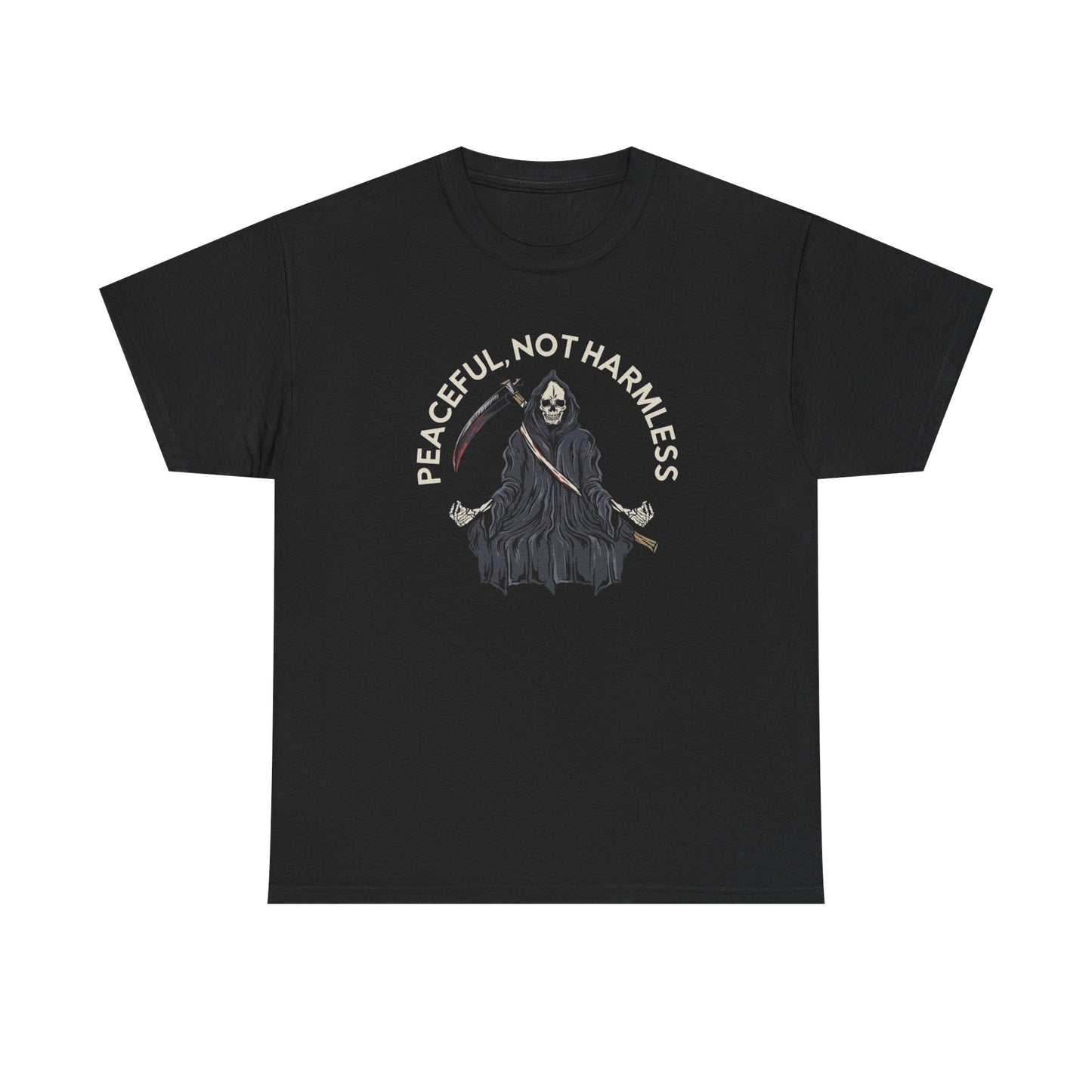 Peaceful Not Harmless Graphic T-Shirt Comfy Cotton Tee Brand NEW