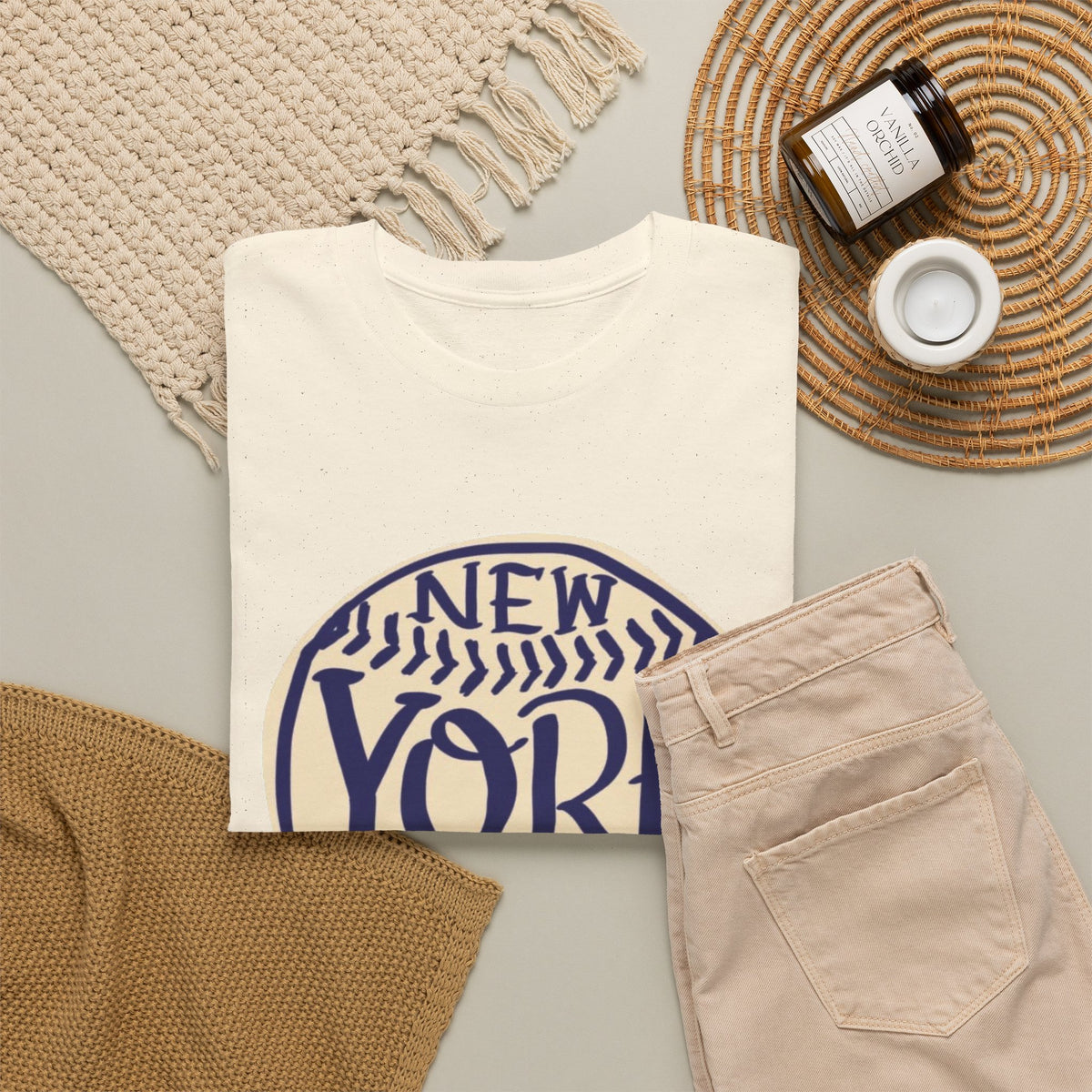 New York Retro Baseball Graphic T Shirt Men's Heavy Cotton Tee