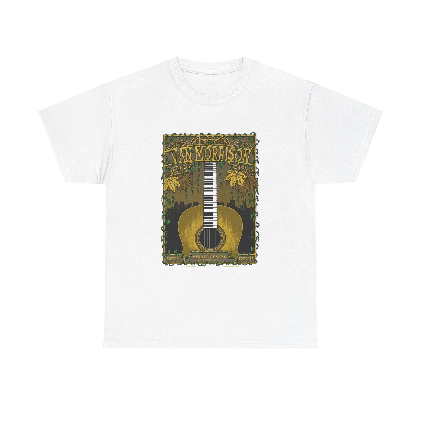 Van Morrison Tshirt Classic Rock Merch Graphic Retro Unisex Heavy Cotton Tee