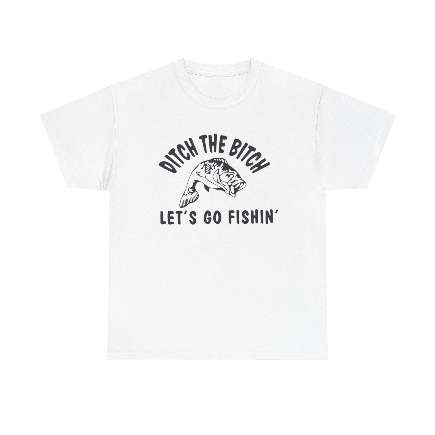 Lets Go Fishing Funny Graphic T Shirt NEW ADULT TEE VINTAGE