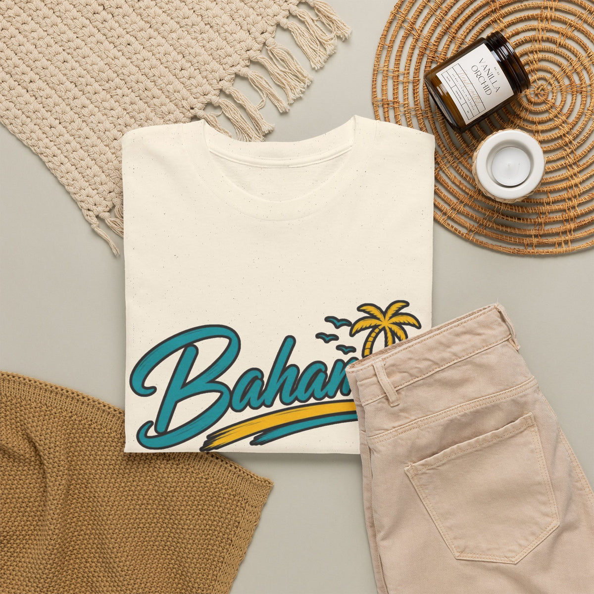 Bahamas Palm Tree Graphic T-Shirt Men's Graphic Tee