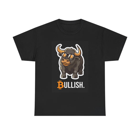 Bullish Bitcoin Graphic T Shirt Funny Unisex Heavy Cotton Tee