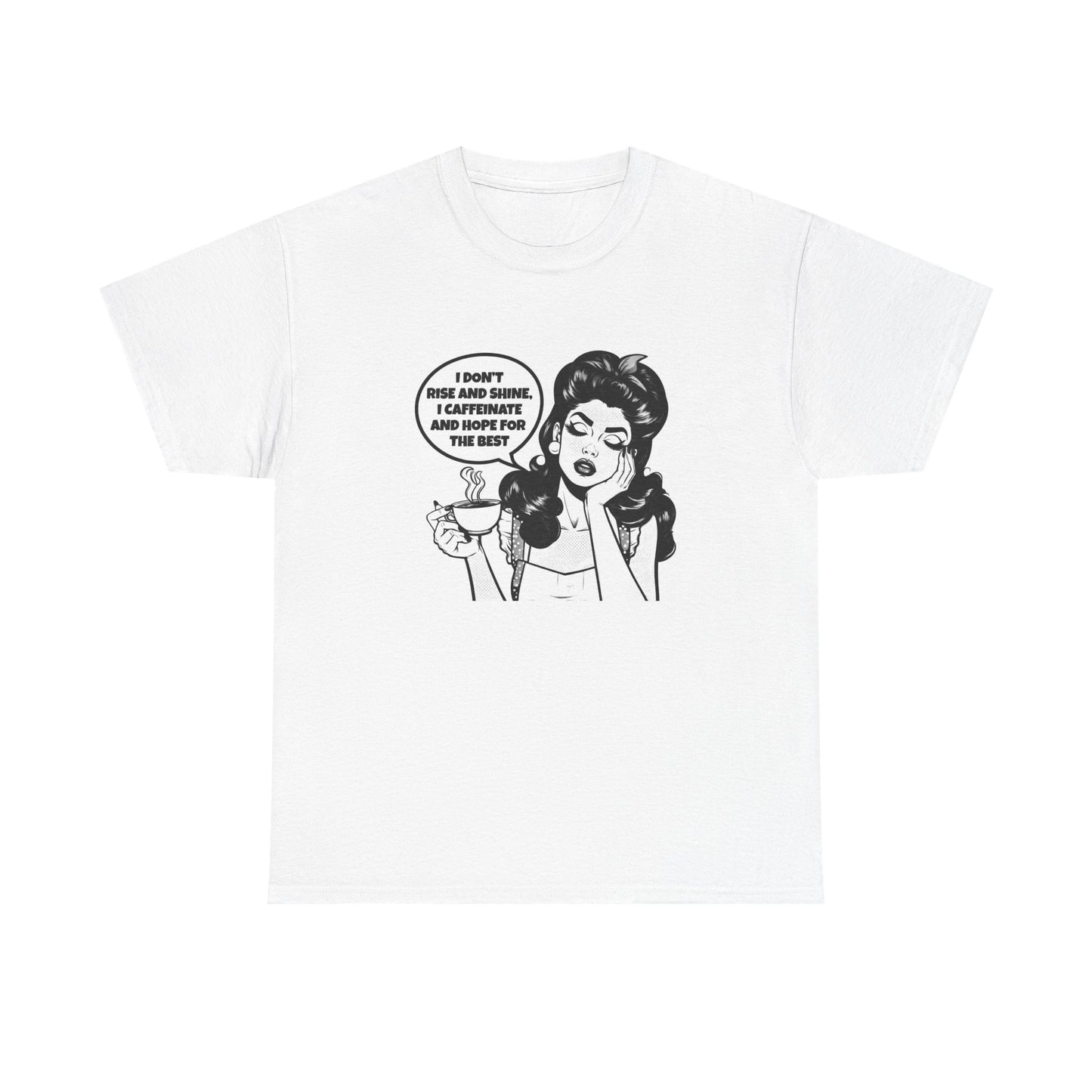 Caffeinate And Hope For The Best Graphic T Shirt Women's Cotton Tee BRAND NEW