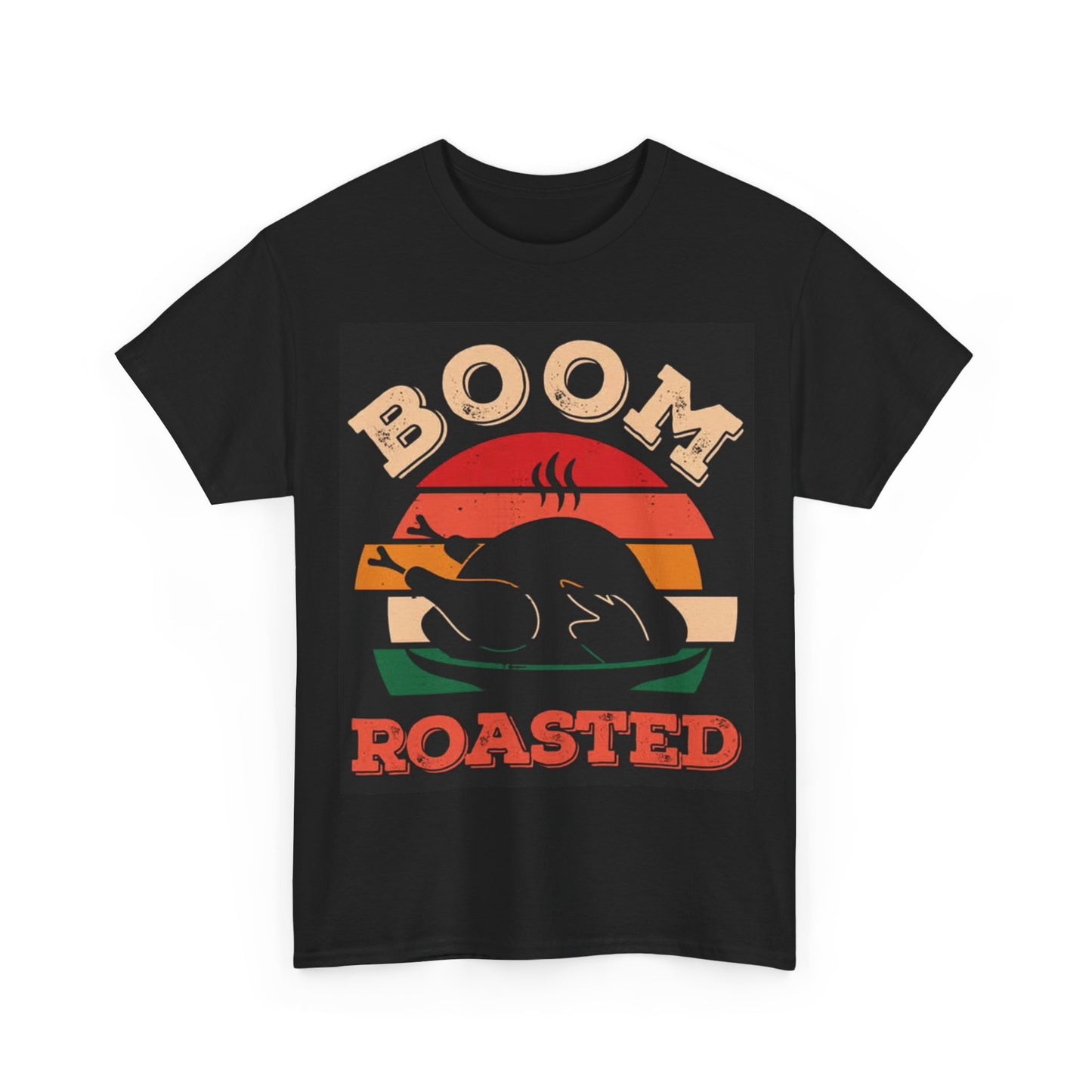 Boom Roasted Tshirt Funny Thanksgiving The Office Michael Scott Heavy Cotton