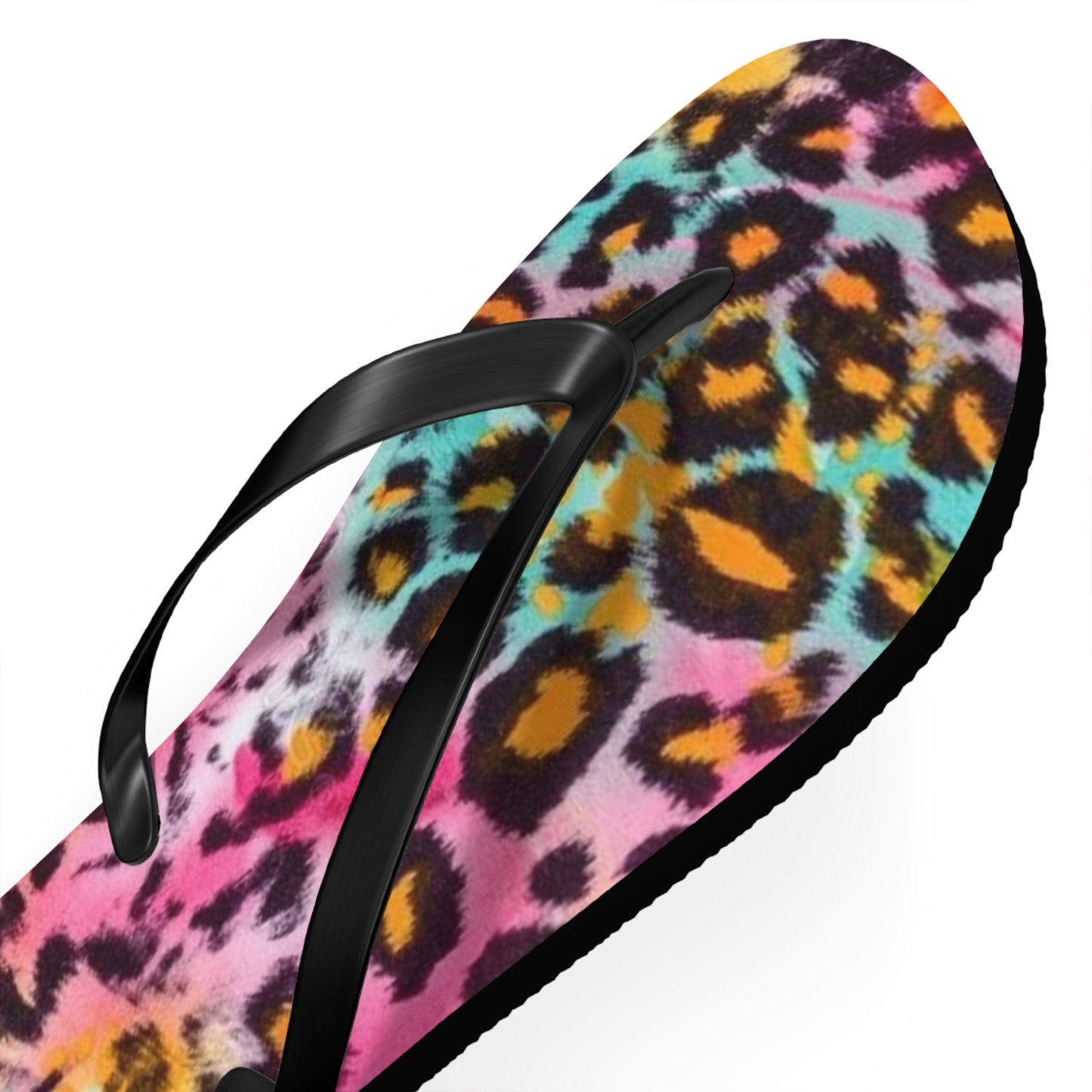 Pink Cheetah Beach Sandals, Slides for Summer, Flip Flops, Water Resistant