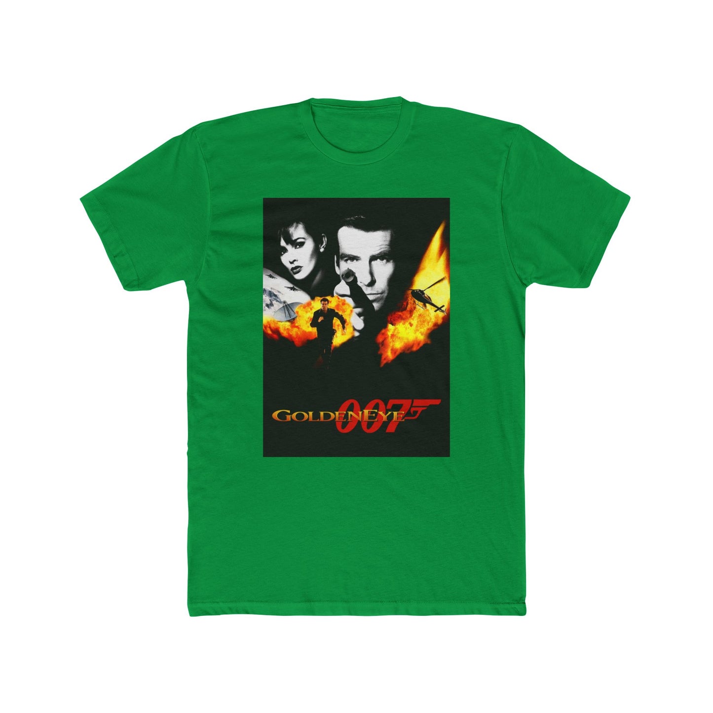 Golden eye bond 90s gamer retro gaming sailor jerrry vintage Men's Cotton Crew