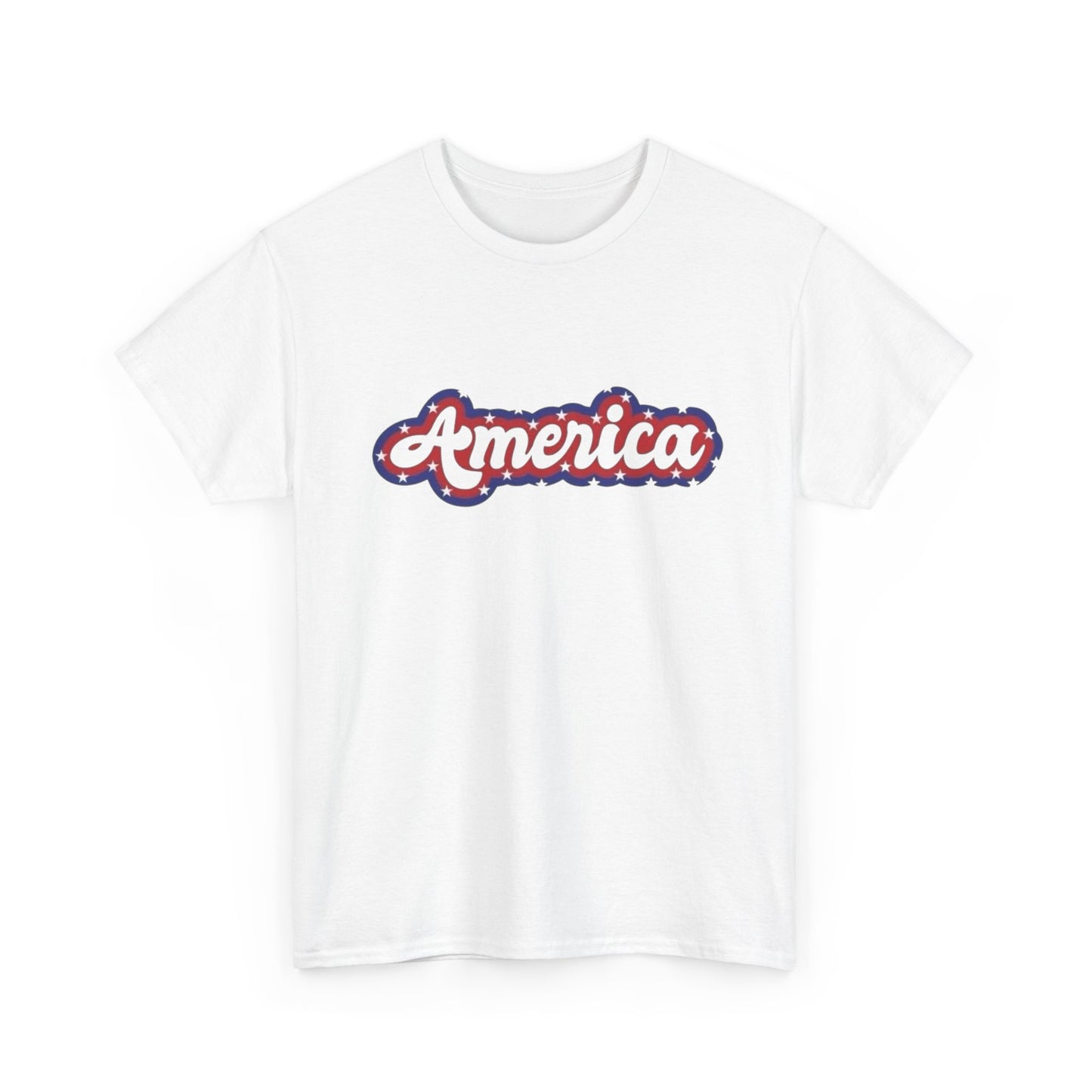 America 70's Retro USA Graphic T Shirt Unisex NEW Heavy Cotton Tee