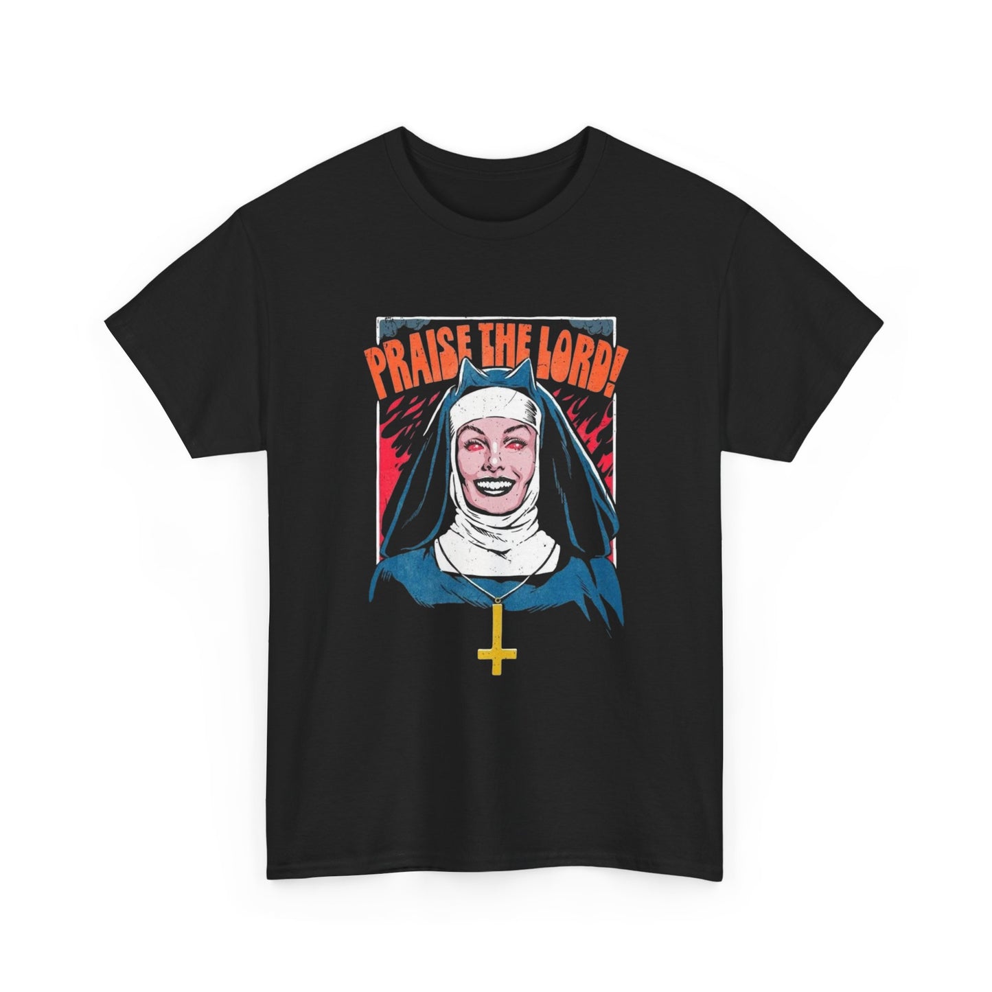 Praise The Lord Demon Eyes Graphic T-Shirt Unisex Heavy Cotton Tee NEW