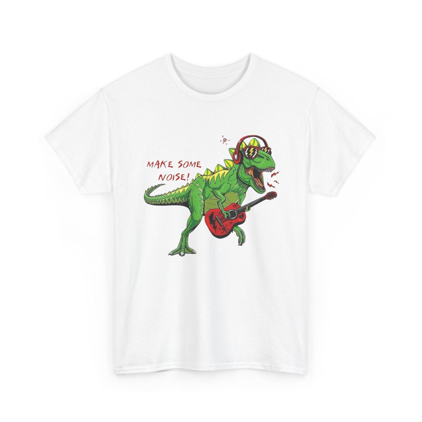 Dinosaur Rockstar Graphic T Shirt NEW Adult Regular Heavy Cotton Tee