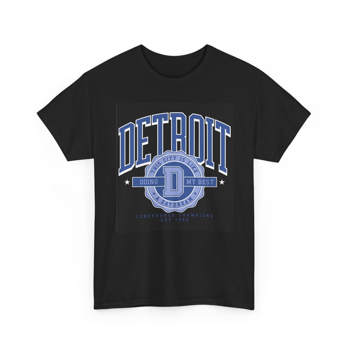 Detroit Graphic T Shirt Champions Vintage Retro Unisex Heavy Cotton Tee